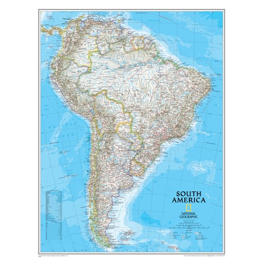 National Geographic™ South America Wall Map